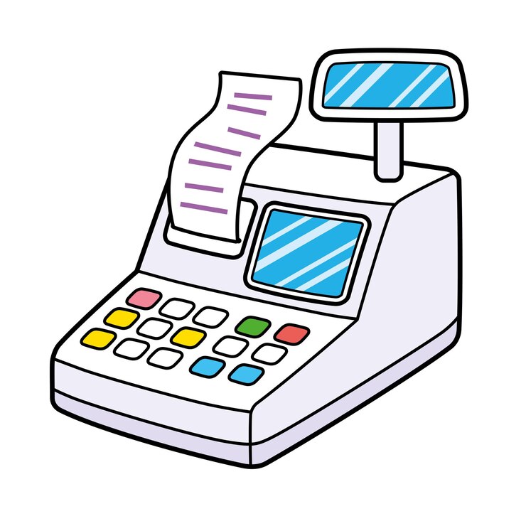 Vector caja registradora