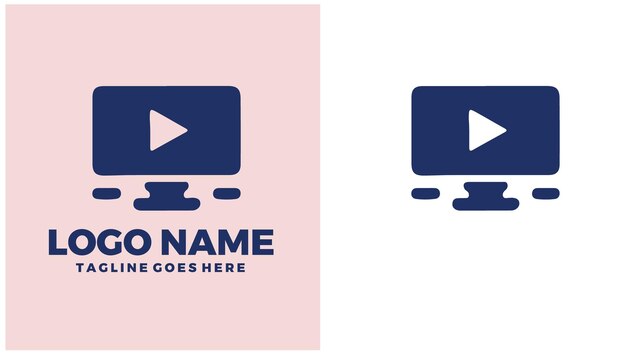 Caja de suscripción Caja curada Entrega mensual Servicio de suscripción Ilustración de diseño de logotipo único