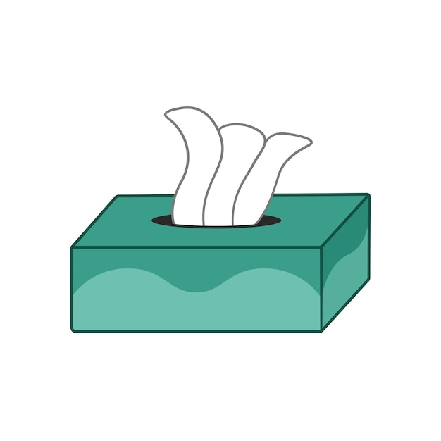 Caja de tejidos con un simple motivo de onda Diseño vectorial