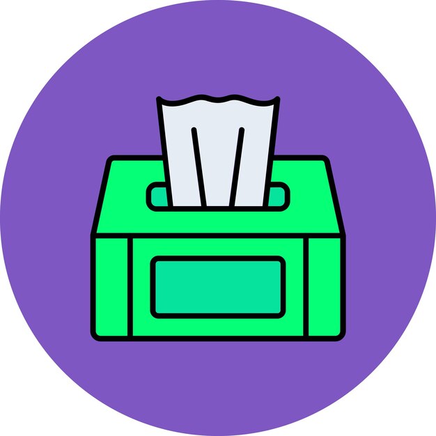 una caja verde con un papel en el medio
