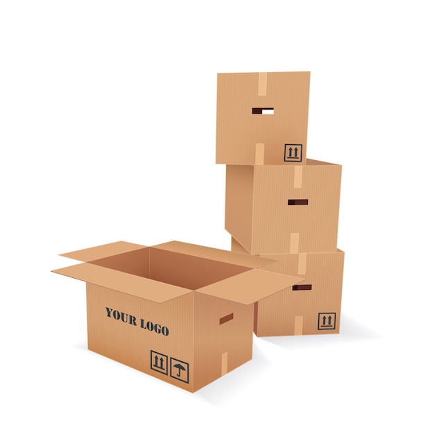 Cajas de carton de vector