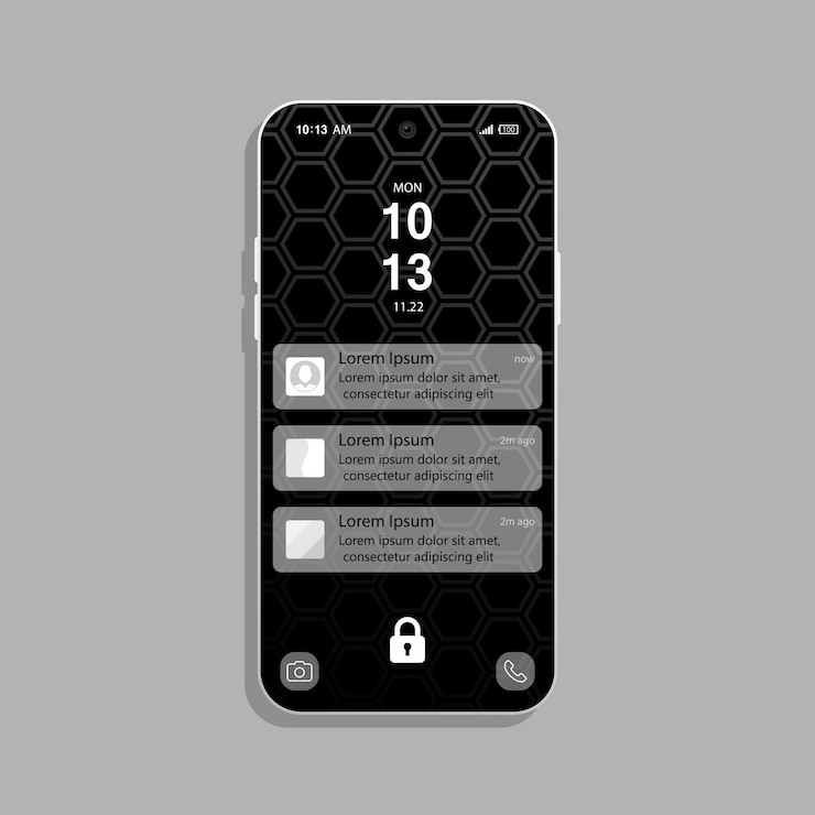 Vector cajas de notificación ilustración de interfaz de mensaje o advertencia de teléfono inteligente