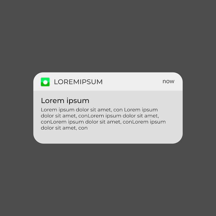 Vector cajas de notificación plantilla para el iphone interfaz de mensajes de teléfono inteligente ilustración vectorial para android