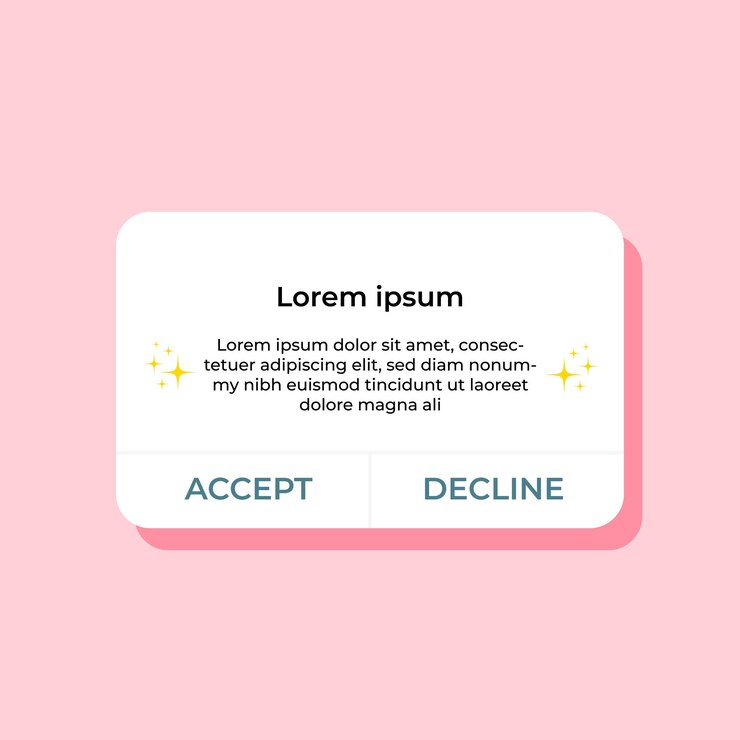 Vector cajas de notificación plantilla de teléfono inteligente advertencia o interfaz de mensaje ilustración vectorial para android