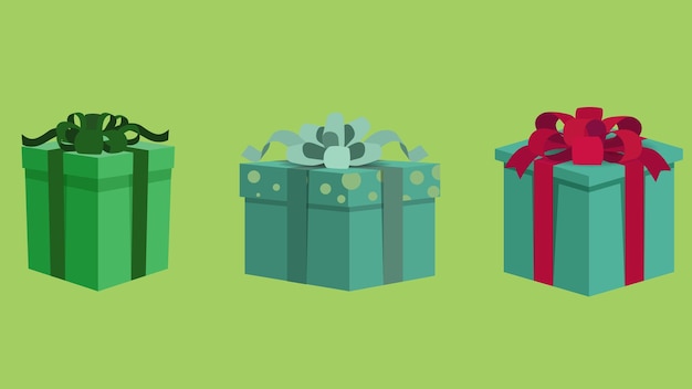 Cajas de regalo diseño de colores ilustración aislada