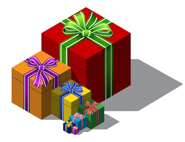 Cajas de regalo de navidad de color