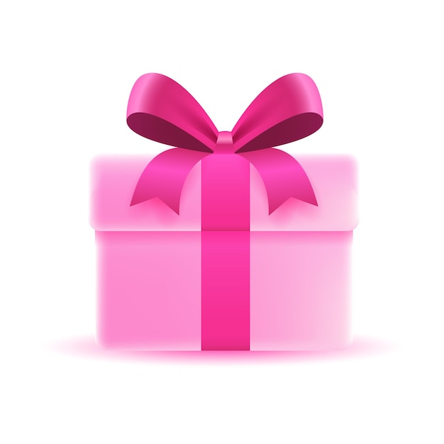 Cajas de regalo rosa vector con cinta