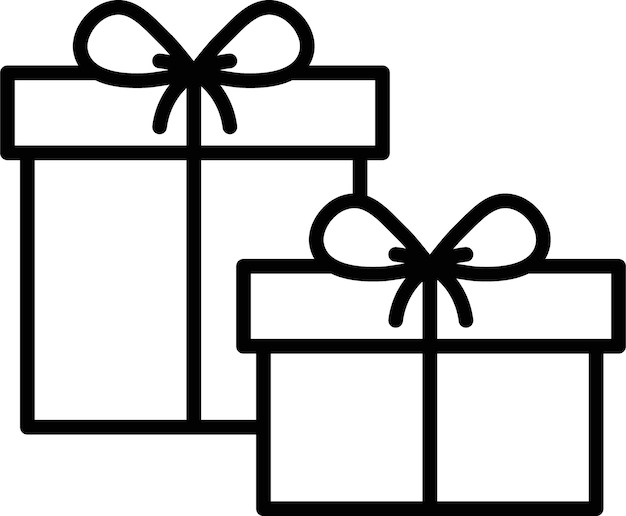 Cajas de regalos Conjunto de iconos cinta de celebración de la boda Símbolo vectorial de desembalaje festivo