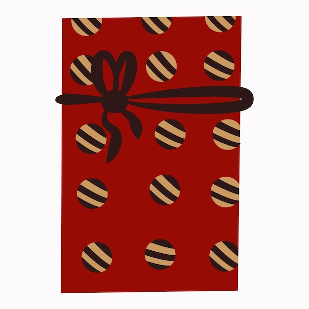 Cajas rojas doradas de regalo aisladas con cinta y lazo Concepto de celebración de cumpleaños Ilustración vectorial
