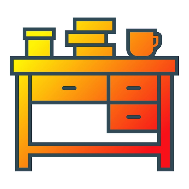 un cajón amarillo con un diseño rojo y naranja en él