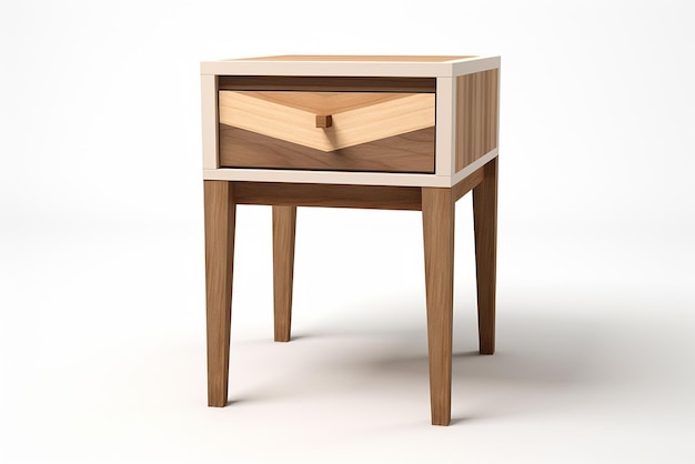 Vector cajón moderno y minimalista hecho a mano aislado en un fondo de estudio blanco ilustración 3d