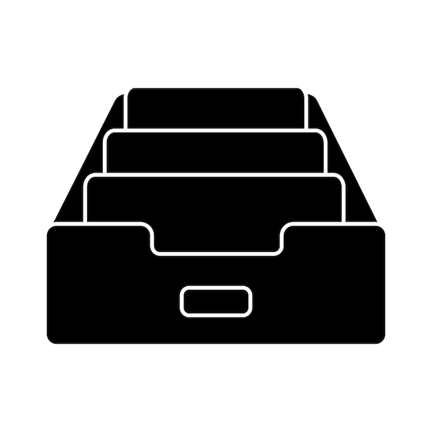 cajón vectorial con icono de archivos