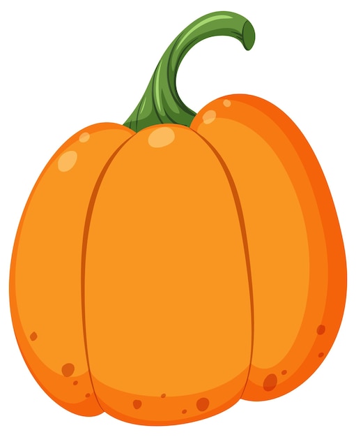 Calabaza aislada en estilo de dibujos animados