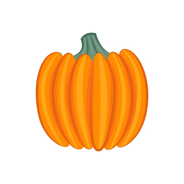 Calabaza aislado sobre fondo blanco. estilo de dibujos animados Elemento decorativo para Halloween