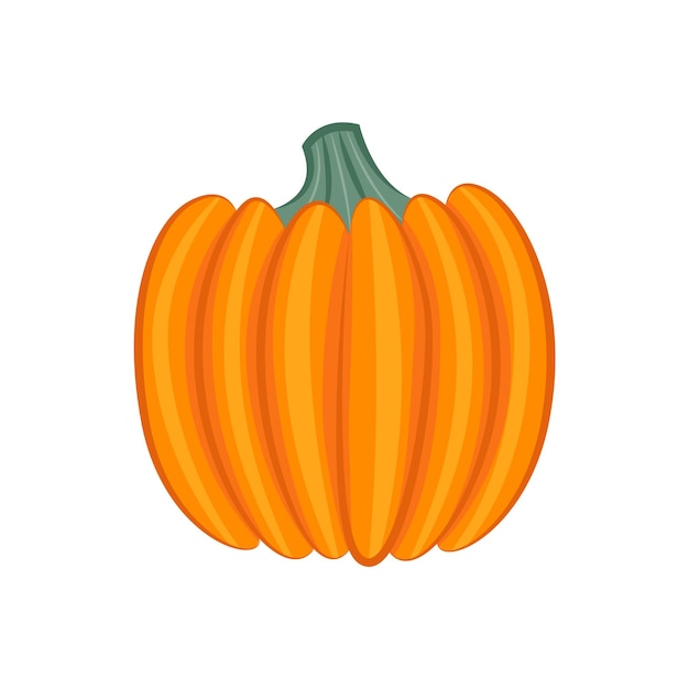 Vector calabaza aislado sobre fondo blanco. estilo de dibujos animados elemento decorativo para halloween