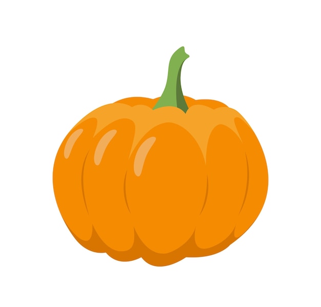 Calabaza Calabaza naranja caída Halloween Vector plano
