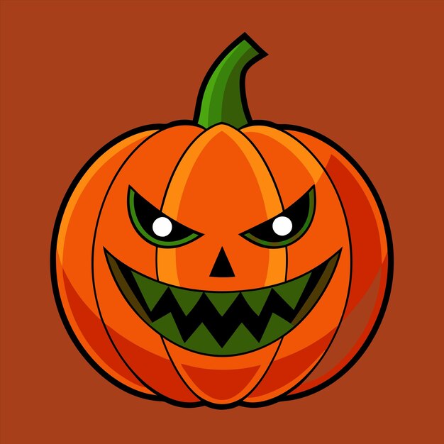 una calabaza con una cara aterradora