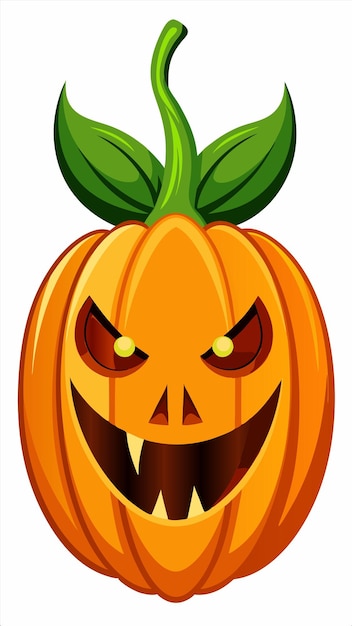 una calabaza con una cara que dice halloween