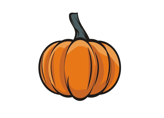 Calabaza entera Ilustración plana sencilla