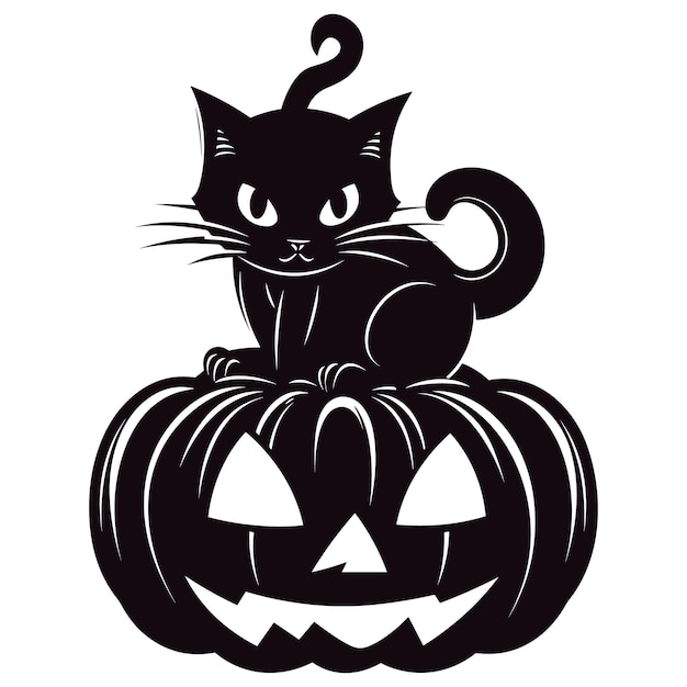 Calabaza Feliz Halloween Impresión aterradora para el diseño Ilustración vectorial