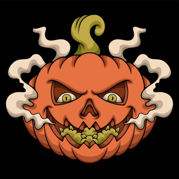 la calabaza fumando marihuana Ilustración