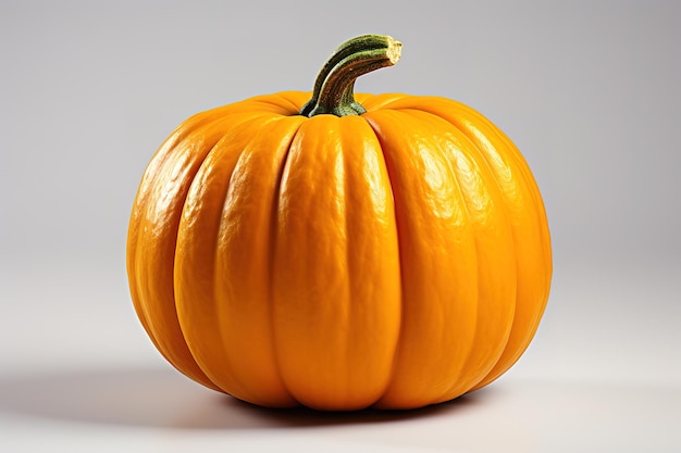 Calabaza gigante naranja fresca aislada sobre fondo blanco