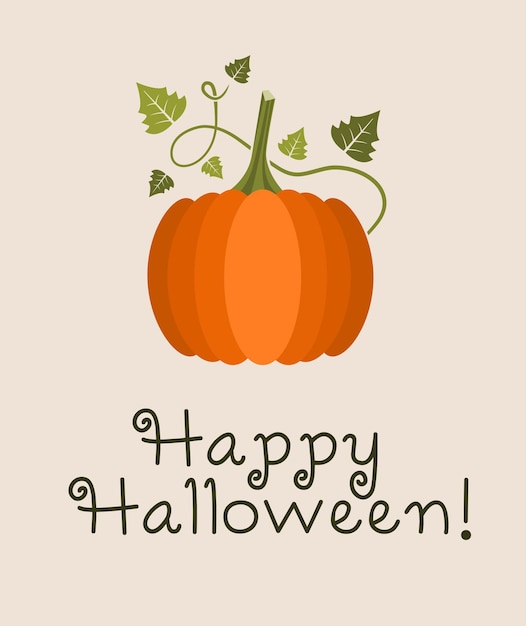 Calabaza grande Feliz Halloween Postal de Halloween Cartel de Halloween Diseño de calabaza Decoración de calabaza