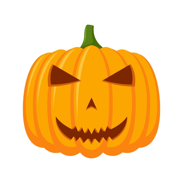 Calabaza de Halloween aislada en el fondo blanco