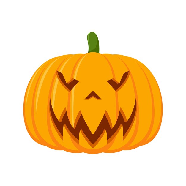 Calabaza de Halloween aislada sobre fondo blanco