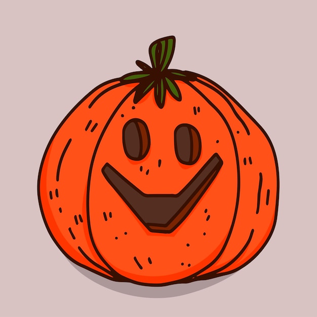 Vector calabaza de halloween cara divertida de calabaza ilustración para la fiesta de halloween