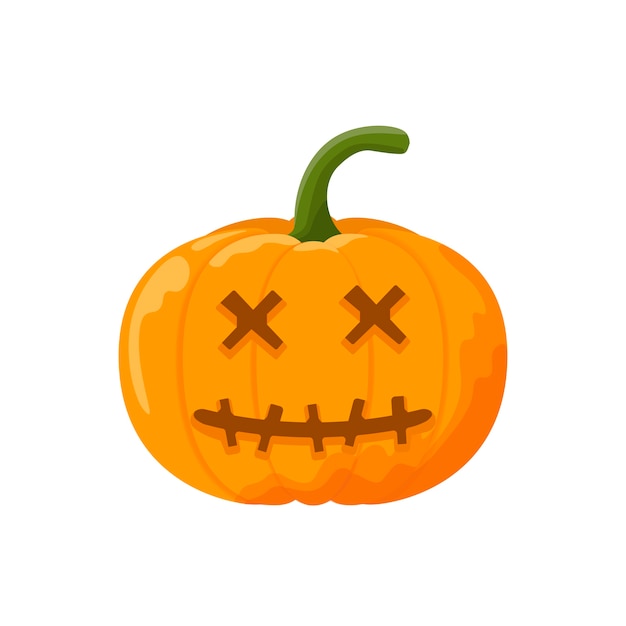 Calabaza de halloween de dibujos animados