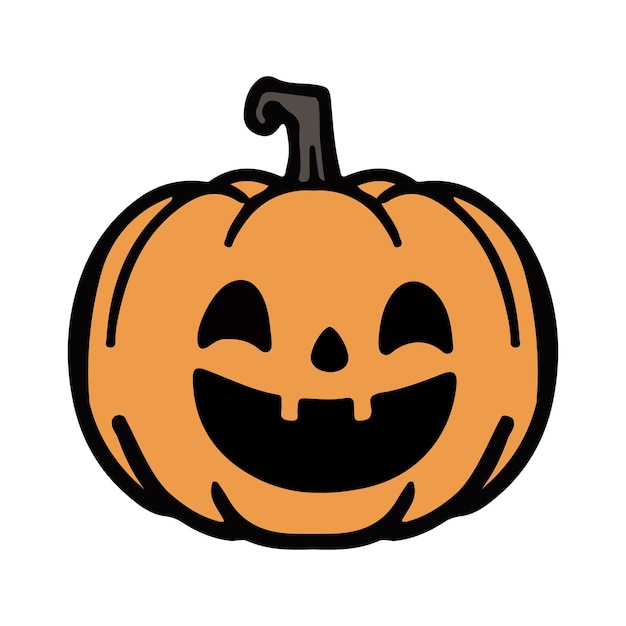 Calabaza de Halloween de diseño plano