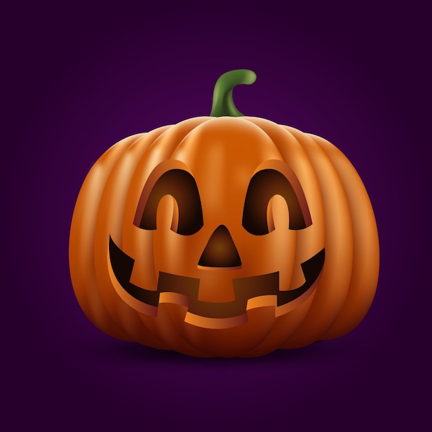 Vector calabaza de halloween realista