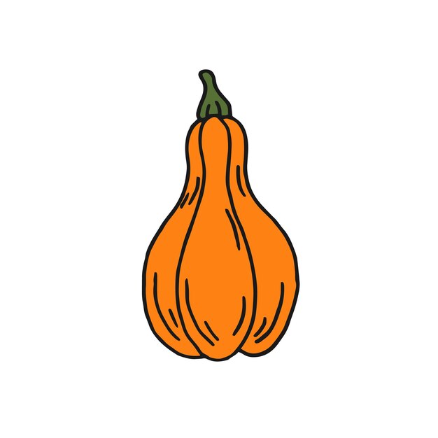 Calabaza Icono de color plano Diseño de acción de gracias Calabaza de otoño