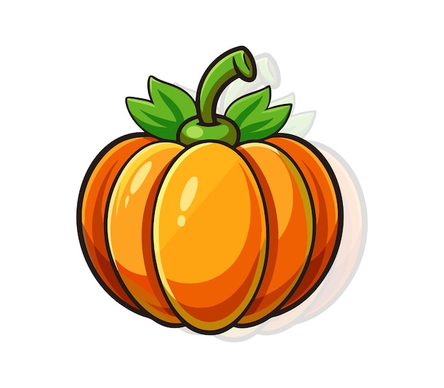 calabaza, icono, garabato, halloween, ilustración