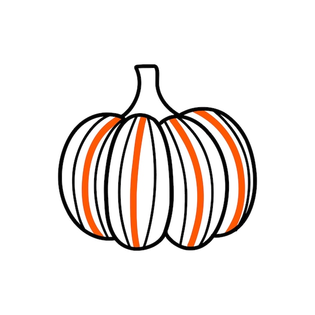 Calabaza para la ilustración de Vector de Acción de Gracias o Halloween