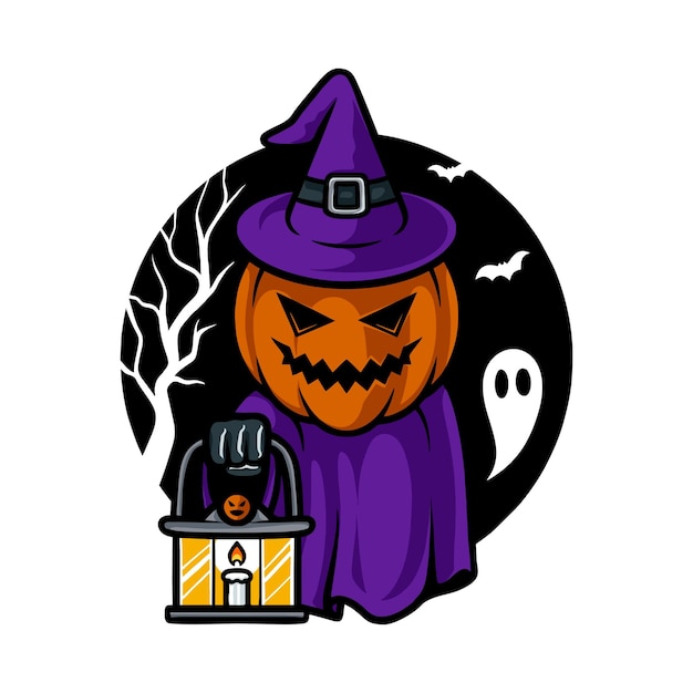 Calabaza de ilustración vectorial de halloween