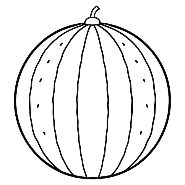 una calabaza con una línea de puntos y líneas en ella