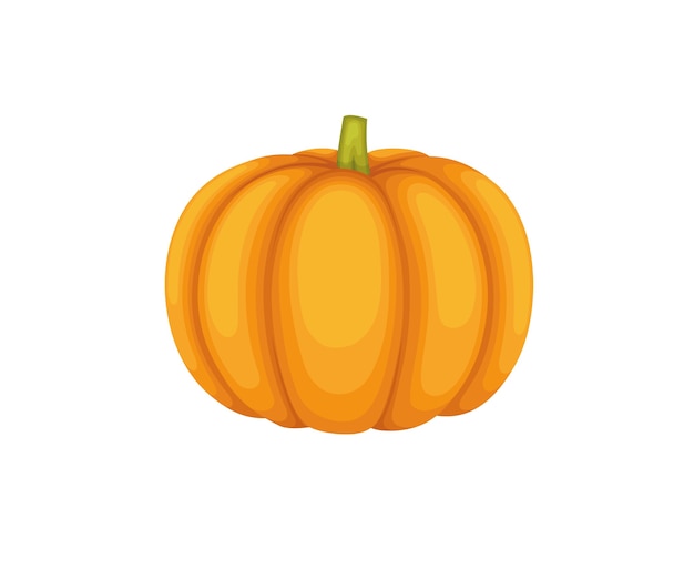 Calabaza naranja aislada sobre fondo blanco