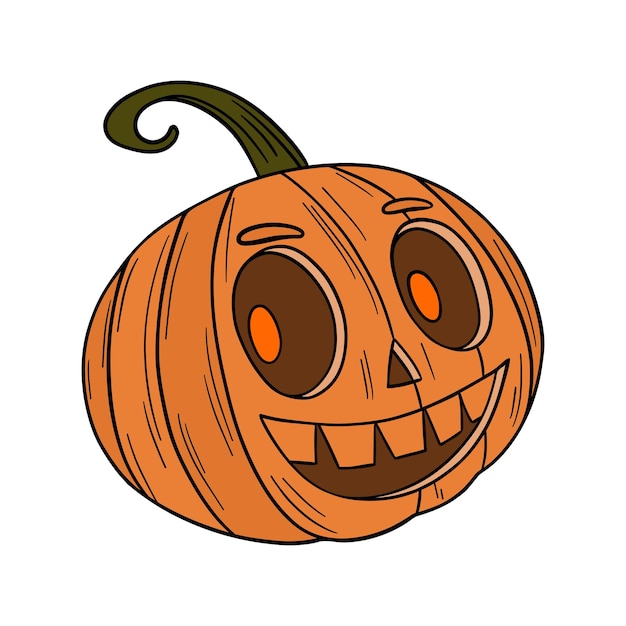 Calabaza naranja con cara feliz Halloween y Acción de Gracias ocasiones de otoño Festival de octubre