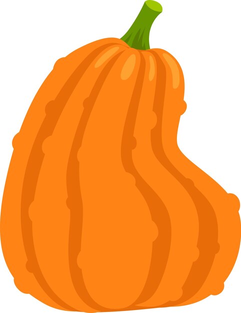 Calabaza naranja recién cosechada con un tallo verde vibrante que prospera en un huerto que representa el espíritu de la cosecha de otoño y la esencia festiva de las celebraciones de Halloween