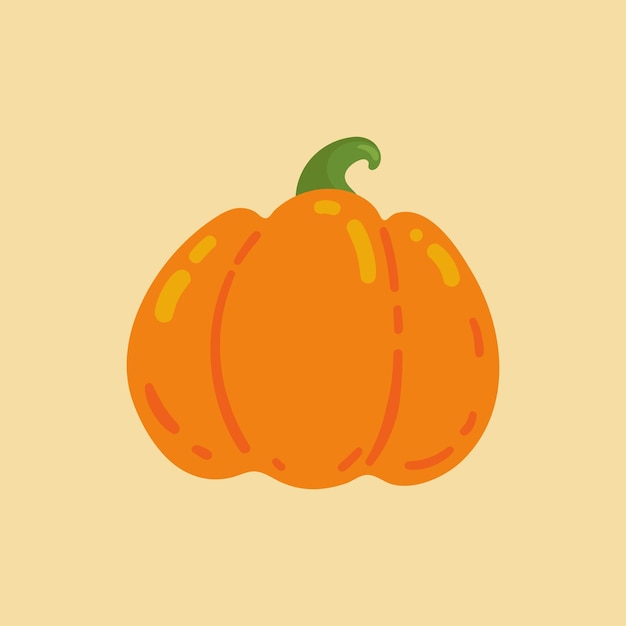 Calabaza naranja sencilla.