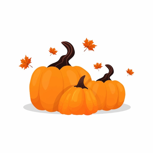Calabaza Otoño Ilustración Vector Colorido