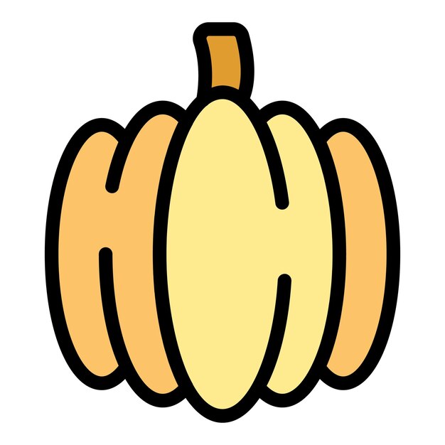 Calabaza Paleo dieta icono contorno vector Comida gratis Vegano comer color plano