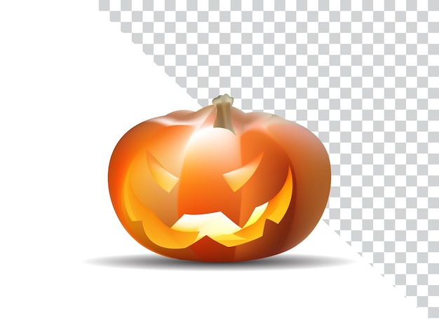 Calabaza sobre fondo alfa. ilustración vectorial de halloween