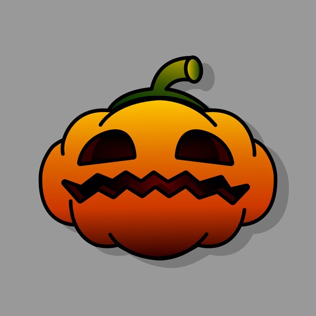 Calabaza sonriente ilustración de calabaza para halloween ilustración vectorial