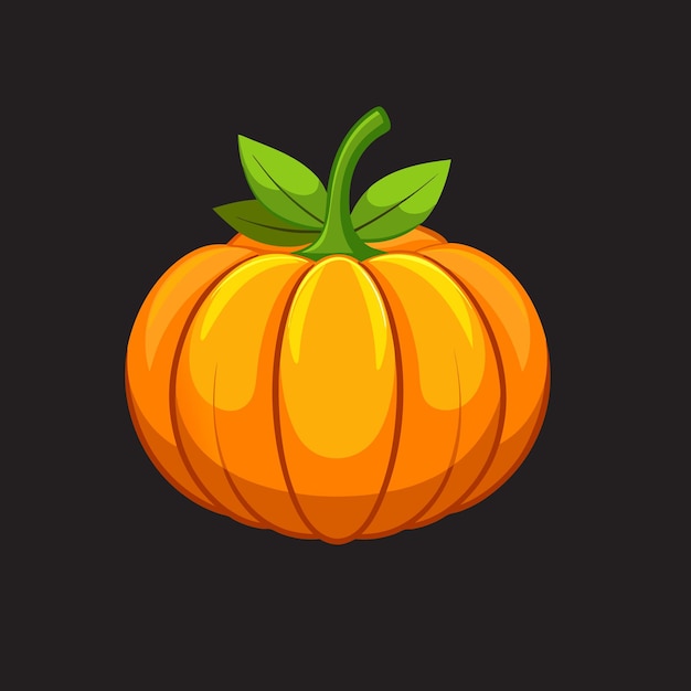 una calabaza con un tallo verde y una hoja verde