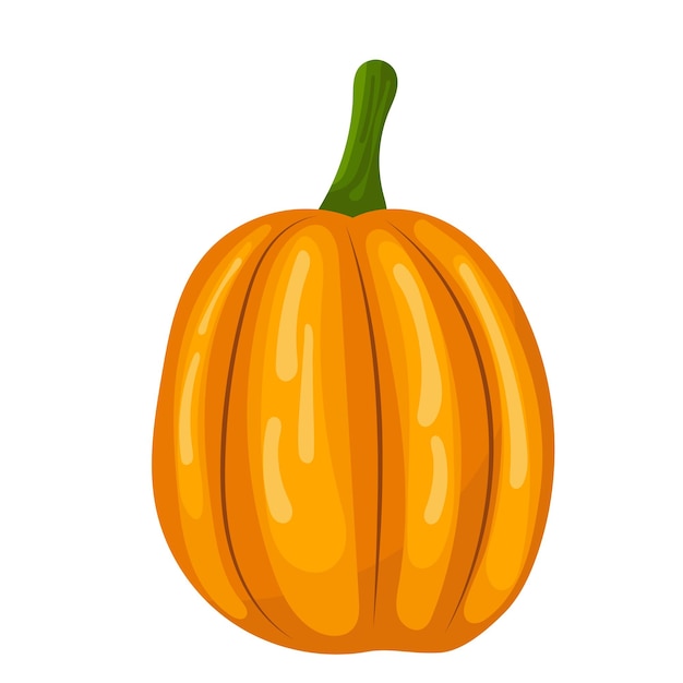 Calabaza en vector aislado de estilo plano