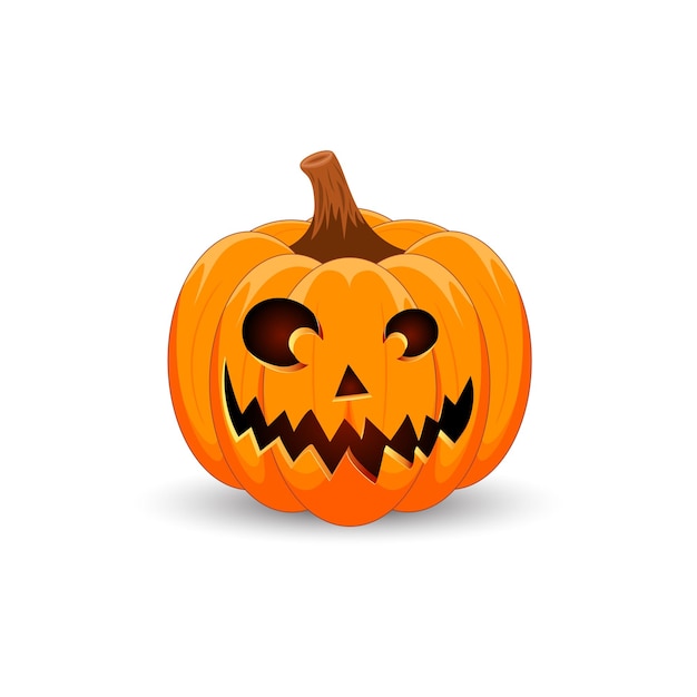 Calabaza De Víspera De Todos Los Santos. El símbolo principal Feliz fiesta de Halloween. Calabaza con sonrisa vacaciones Halloween.