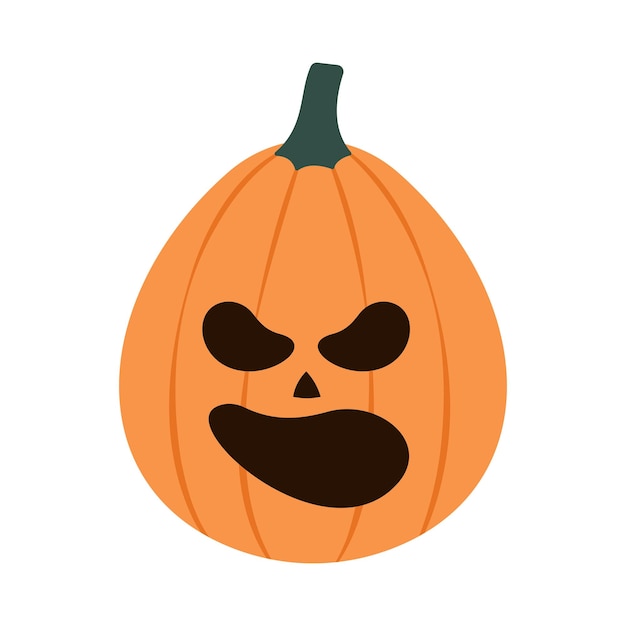 Calabazas aterradoras diseño espeluznante para Halloween aislado en un fondo blanco lindo jack o linterna con diferentes expresiones faciales